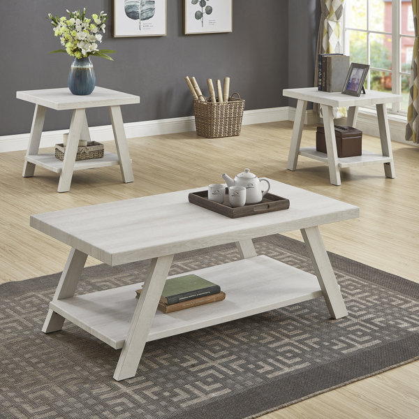 White coffee store table set